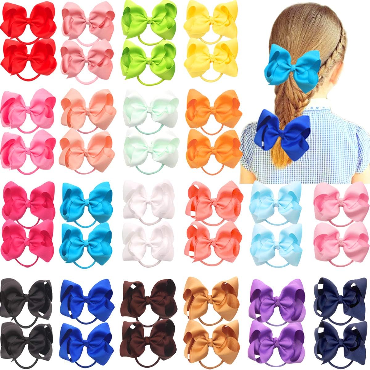 CÉLLOT 40 piece boutique hair bows front view set