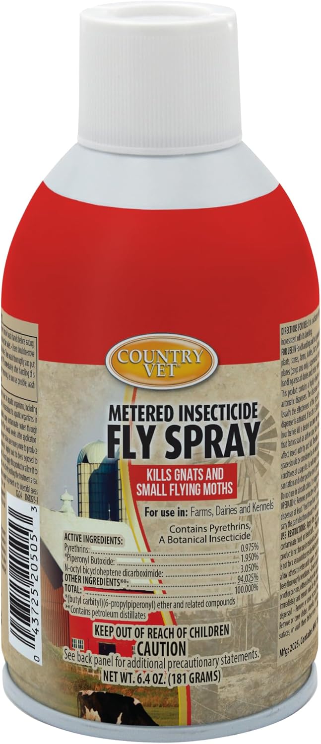 Zep Country Vet metered fly control spray refill front view aerosol can