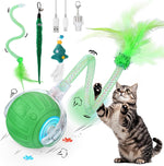 Interactive Cat Toy Ball - Speedy Cat Toys for Indoor Cats with Feather Tails for Chasing, Moving Stimulation Smart Cat Toy for Enrichment, Motion Activated Automatic Rolling Toys to Keep Them Busy - Image 14