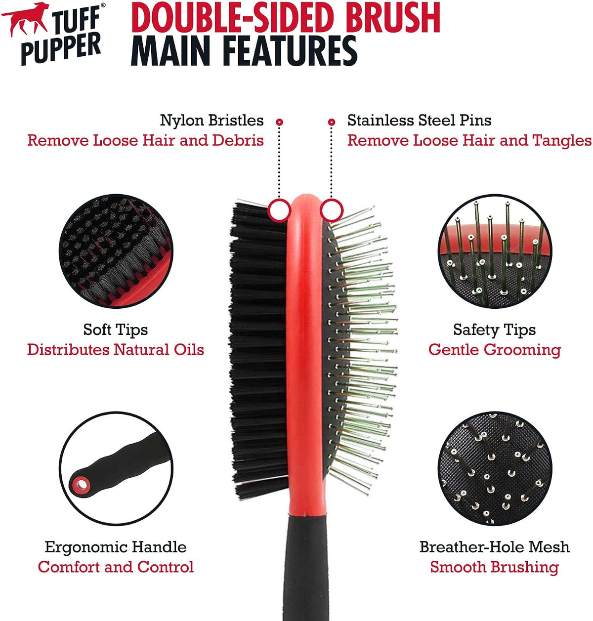 Tuff Pupper pet grooming tool metal pin side