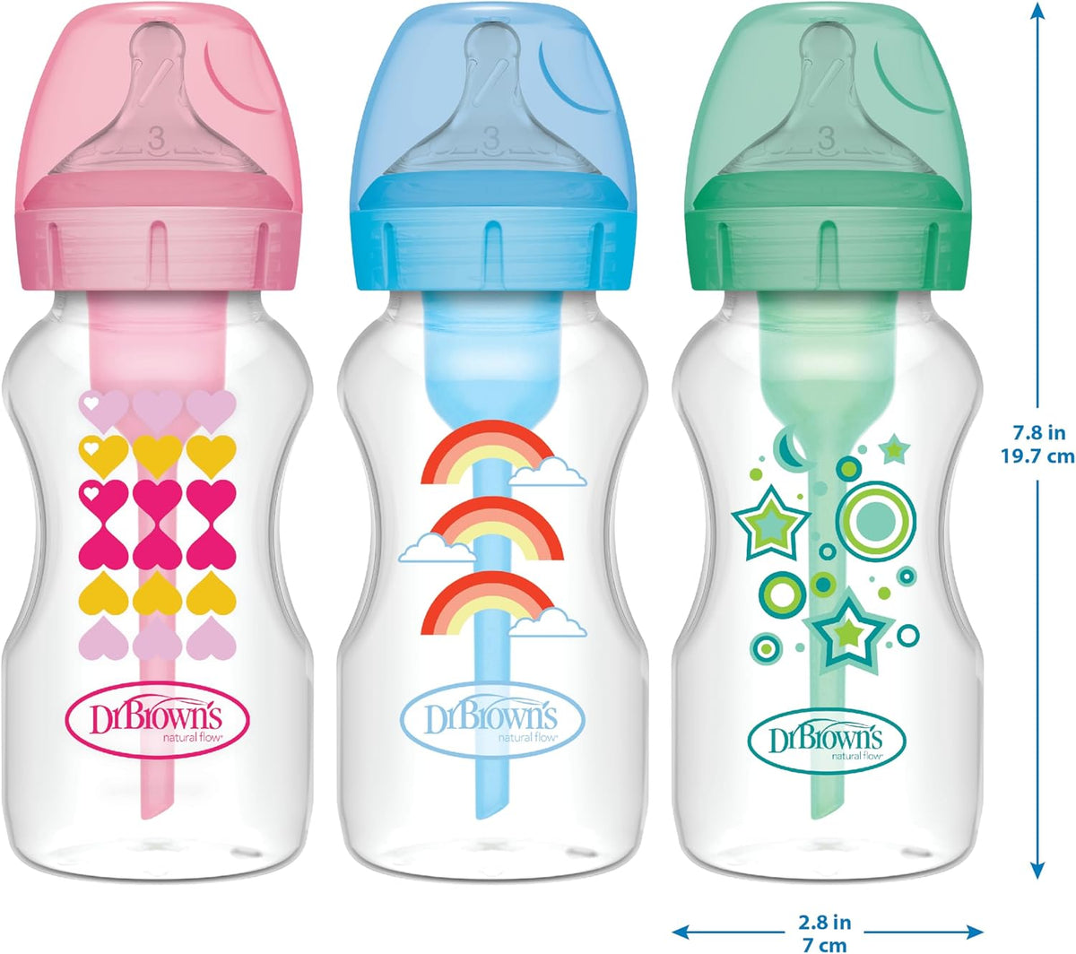 Dr. Brown's Wide-Neck Sippy Bottle Starter Kit, Green, 6m+ - Image 12