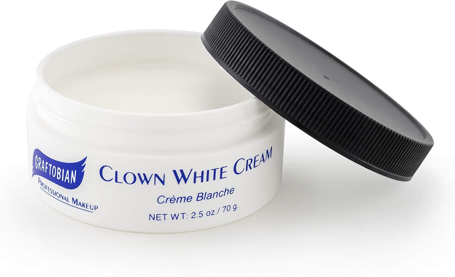 Graftobian Clown White Cream front view professional stage makeup jar
