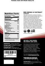 Close up of reishi mushroom extract powder texture and scoop