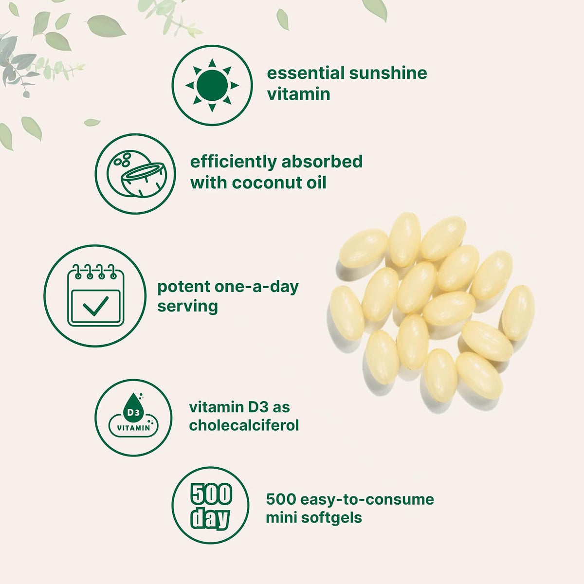 Micro Ingredients Vitamin D3 500 count package closeup