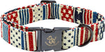 Elegant Little Tail Independence Day dog collar front view