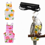 2 Pcs Bird Diapers Bird Harness Flight Suits Diapers with 80 Inch Flying Leash Reusable Parrot Nappy with Waterproof Inner Layer for Cockatiel Budgie Conure Parakeet Lovebird-Heart&Duck - Image 11