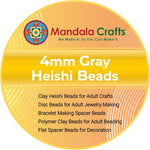Mandala Crafts 4mm Gray Polymer Disc Clay Heishi Beads for Jewelry Making | 6000 Loose Flat Beads for Bracelets, Necklaces, Earrings, Hair Accessories, Spacers, Charms, Keychains & Beading - Image 9