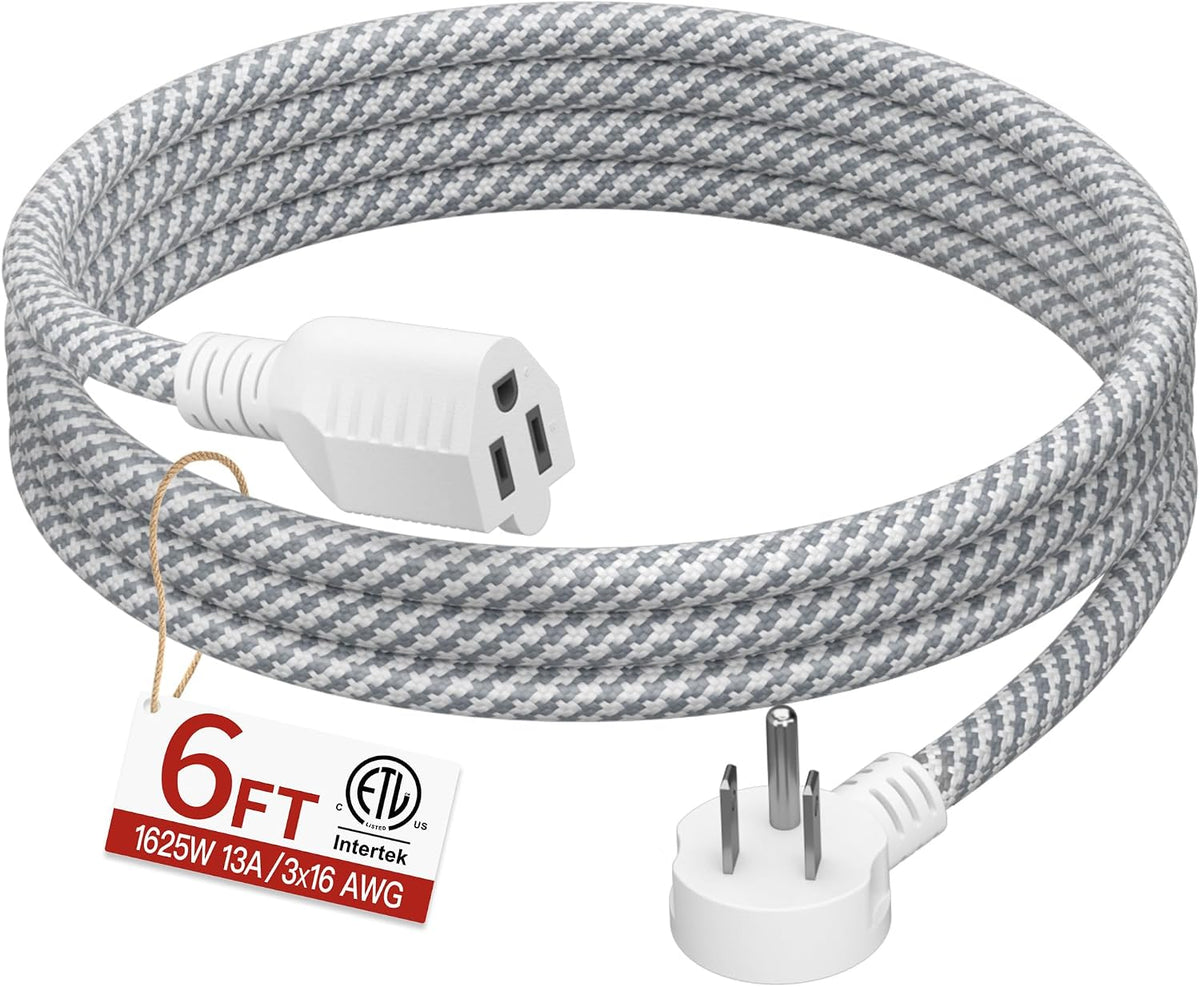 Skrizcable 16/3 25 FT Outdoor Extension Cord Waterproof, Black Power Cord | Weatherproof & Flame Retardant, 25 Foot Appliance Extension Cord Outside for Lawn & Garden, 13A 1625W 16AWG SJTW, ETL Listed - Image 11