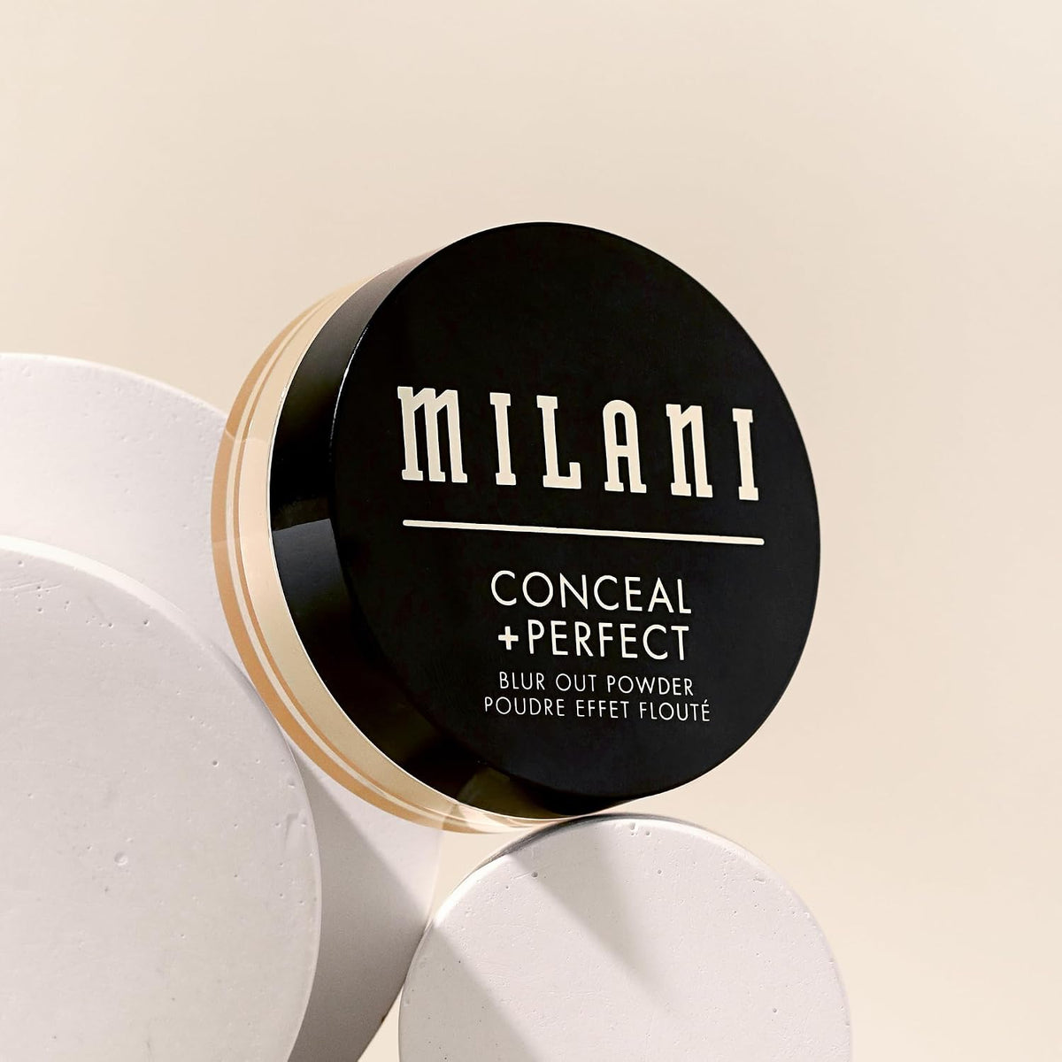 Milani setting powder packaging with flip top open