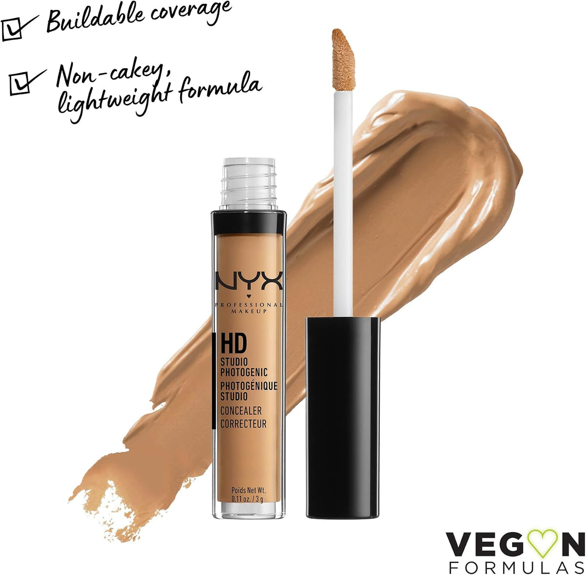 NYX concealer wand applicator showing precise tip and brush