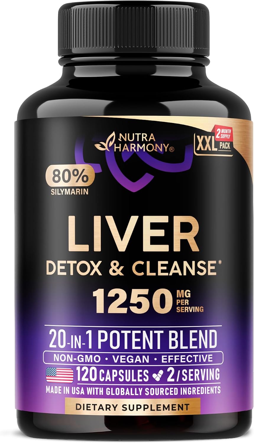 NutraHarmony Liver Cleanse front view bottle packaging dietary supplement