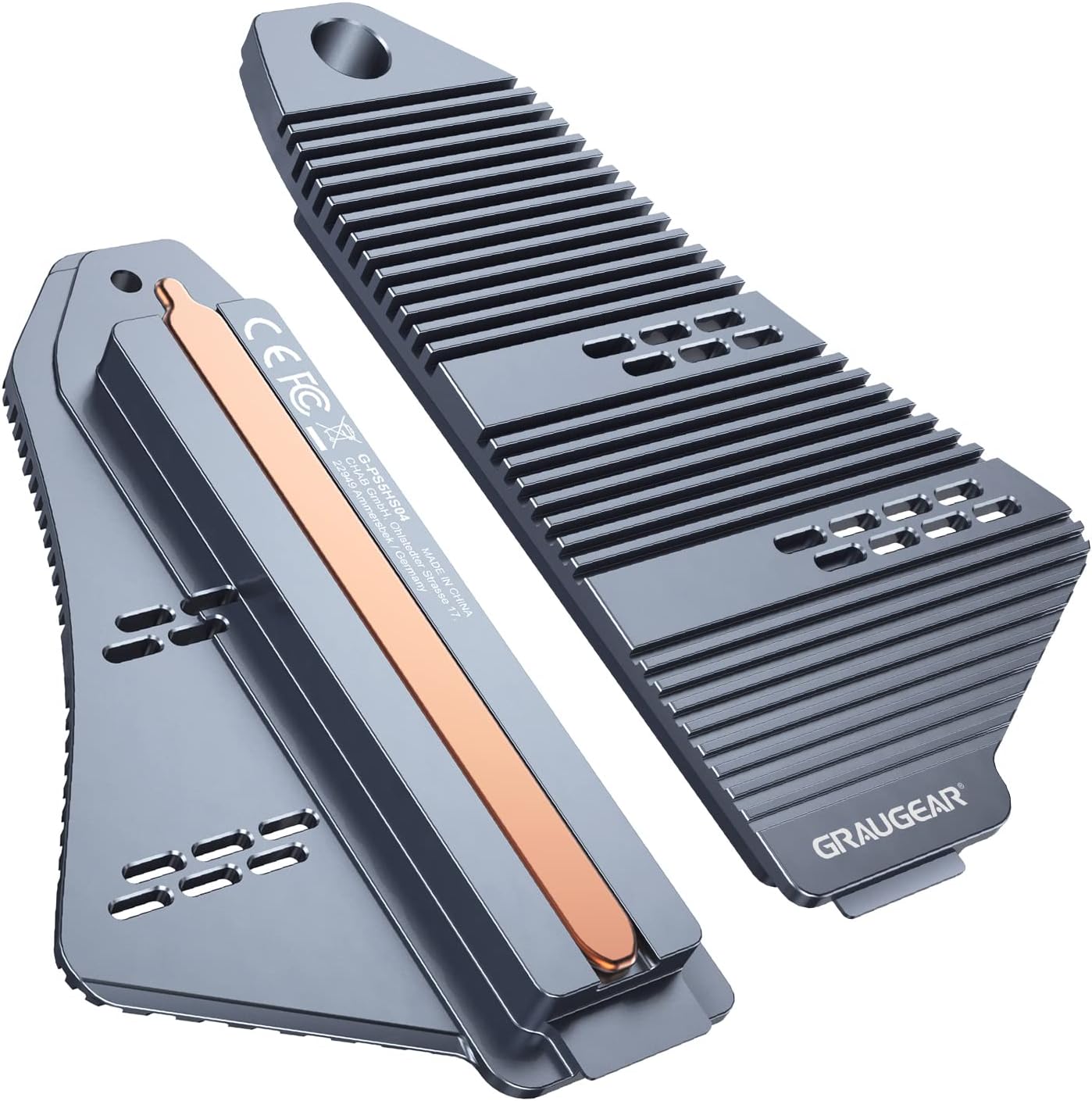 GRAUGEAR PS5 SSD Heatsink Cover front view premium gaming console cooling accessory