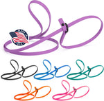 Dogline Biothane slip dog leash front view in vibrant amethyst purple color