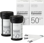 Arkray Glucocard Expression blood glucose test strips one hundred count front package view