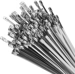 XINGO 304 stainless steel heavy duty metal zip ties 200 pack front view showcasing self locking mechanism.
