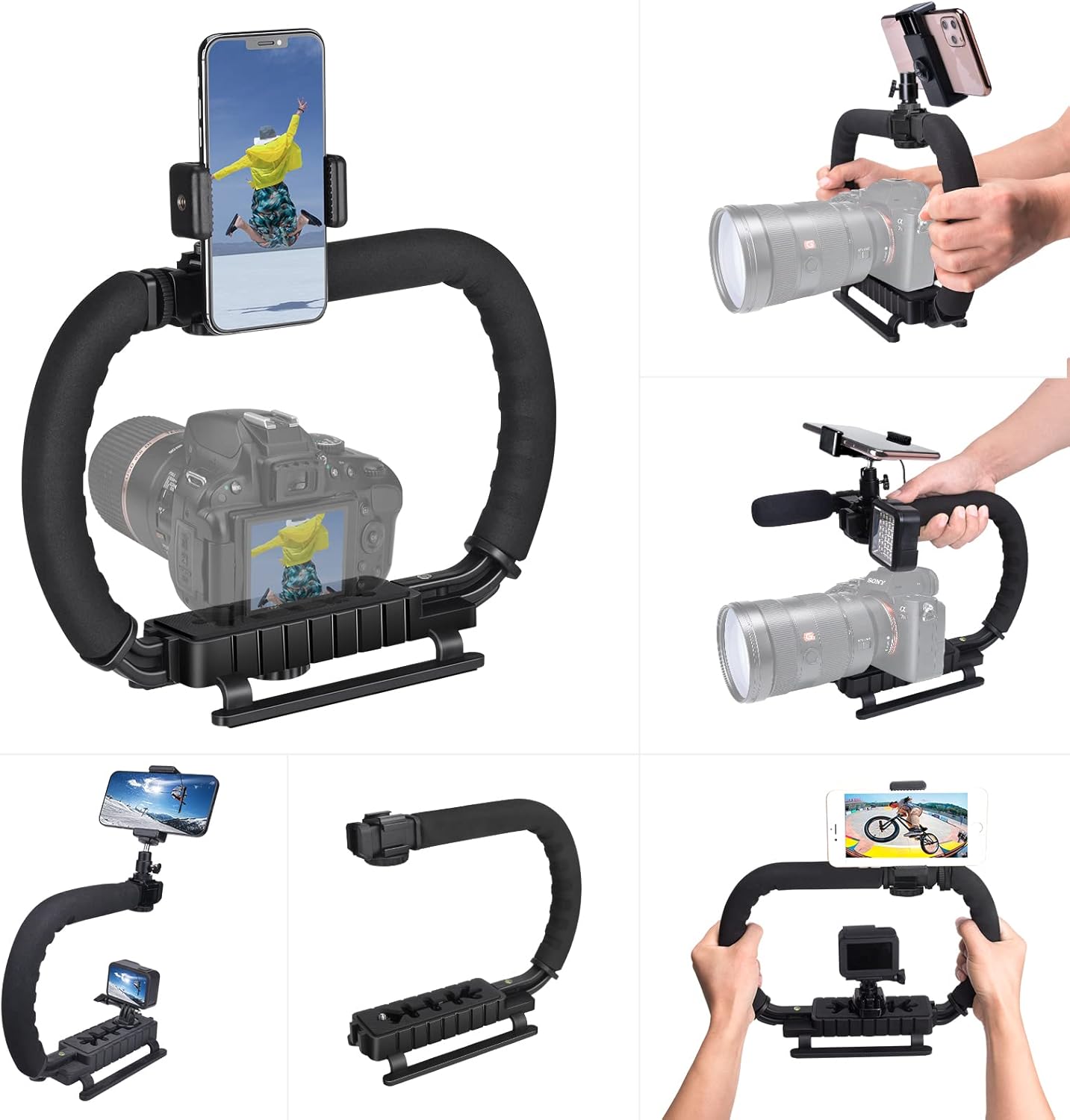 Fantaseal 3-Shoe Camera Stabilizer front view