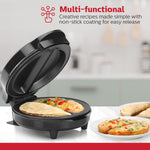 Holstein Housewares Stainless Steel 2 Section Omelet & Frittata Maker, Non Stick Coating, Easy To Clean, Indicator Lights, Compact Storage, Prepare Versatile Recipes in Minutes. 2 Portions, Black - Image 5