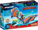 Playmobil Dragon Racing Astrid and Stormfly front view toy set
