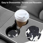 Txocouk black and white cowhide print drink coasters