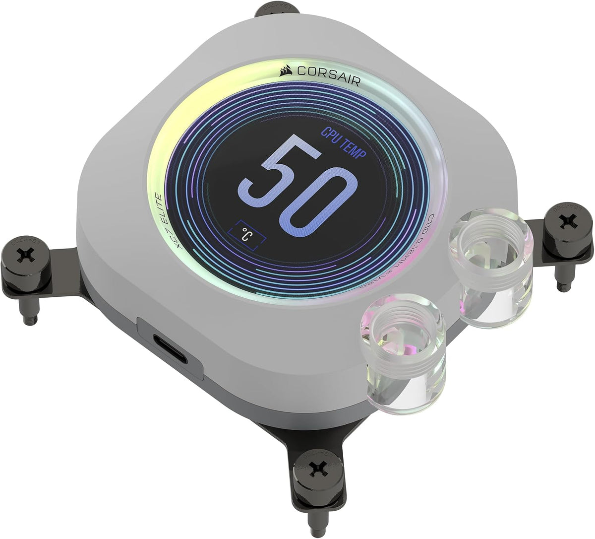 Corsair XC7 RGB Elite LCD CPU Water Block front view
