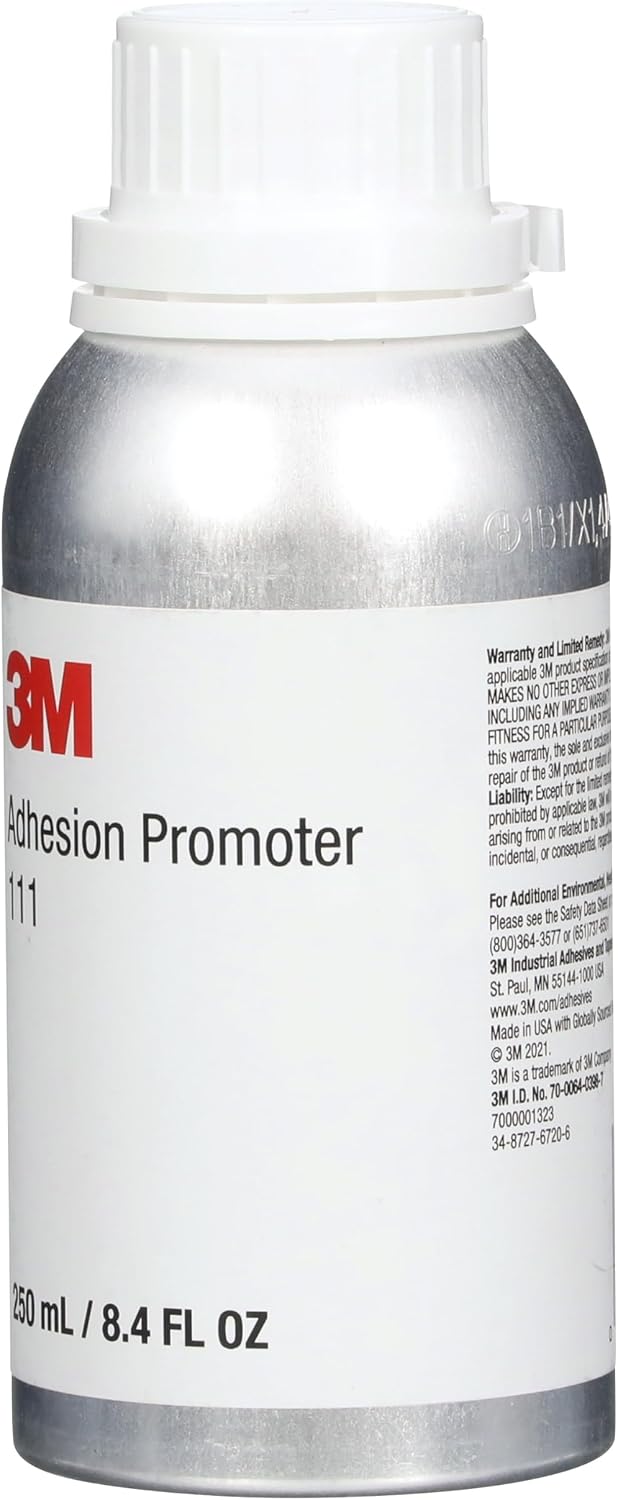 3M Adhesion Promoter 111, Clear, 250 mL Bottle, Fast-Acting, Quick Drying - Image 2