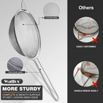 Walfos metal sieves with long sturdy handles
