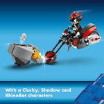 LEGO collectible set displayed with video game accessories
