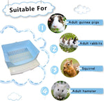 PINVNBY blue rabbit litter box side angle perspective