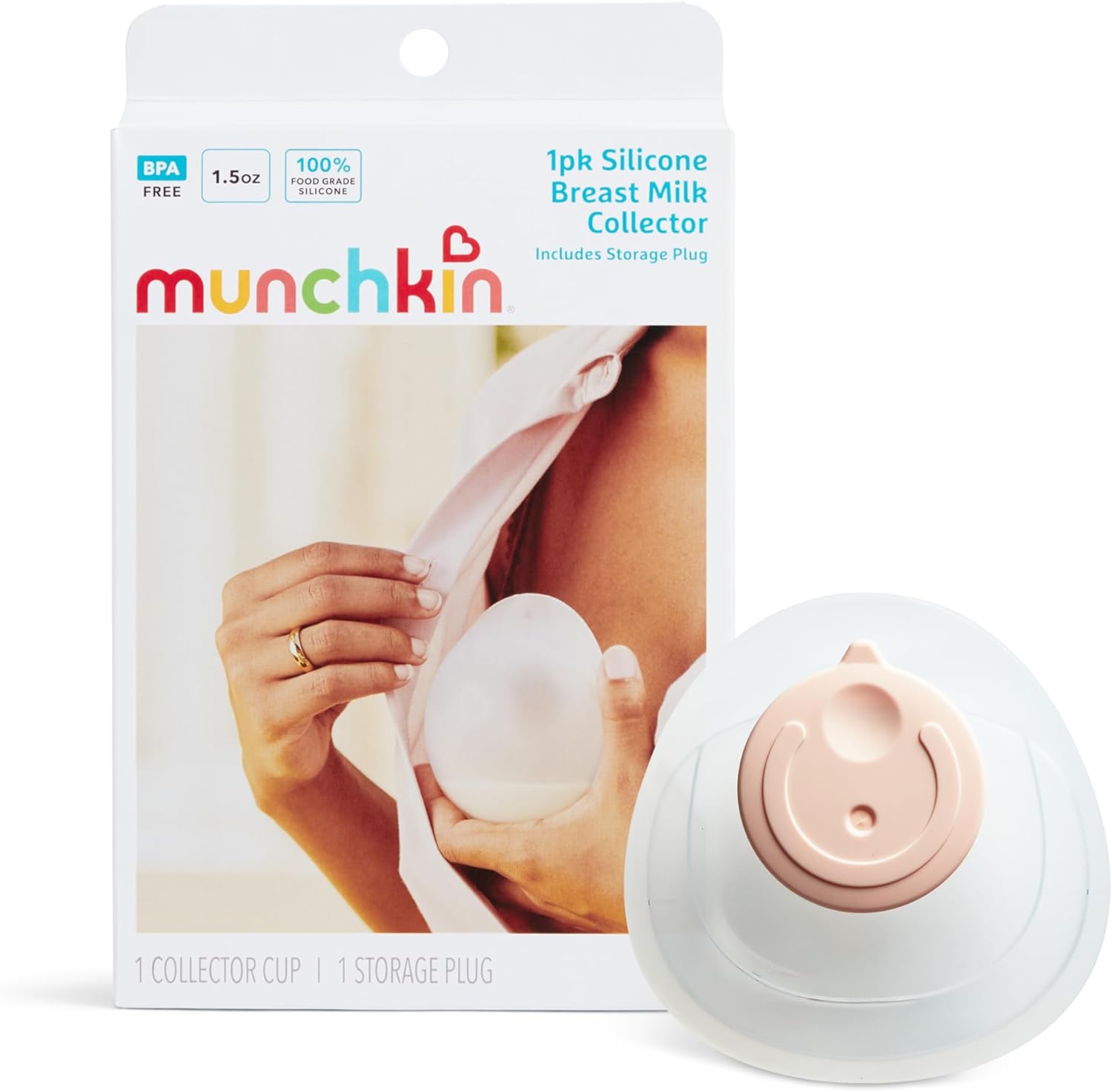 Munchkin Breast Milk Collector Cup front view in packaging