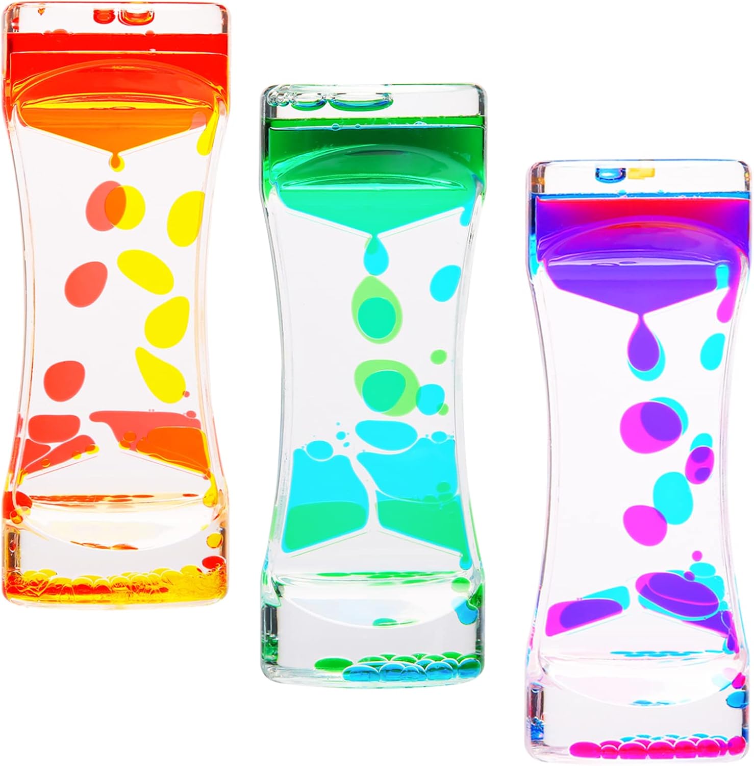 Cailink Liquid Motion Bubbler 3 Pack sensory toy set front view