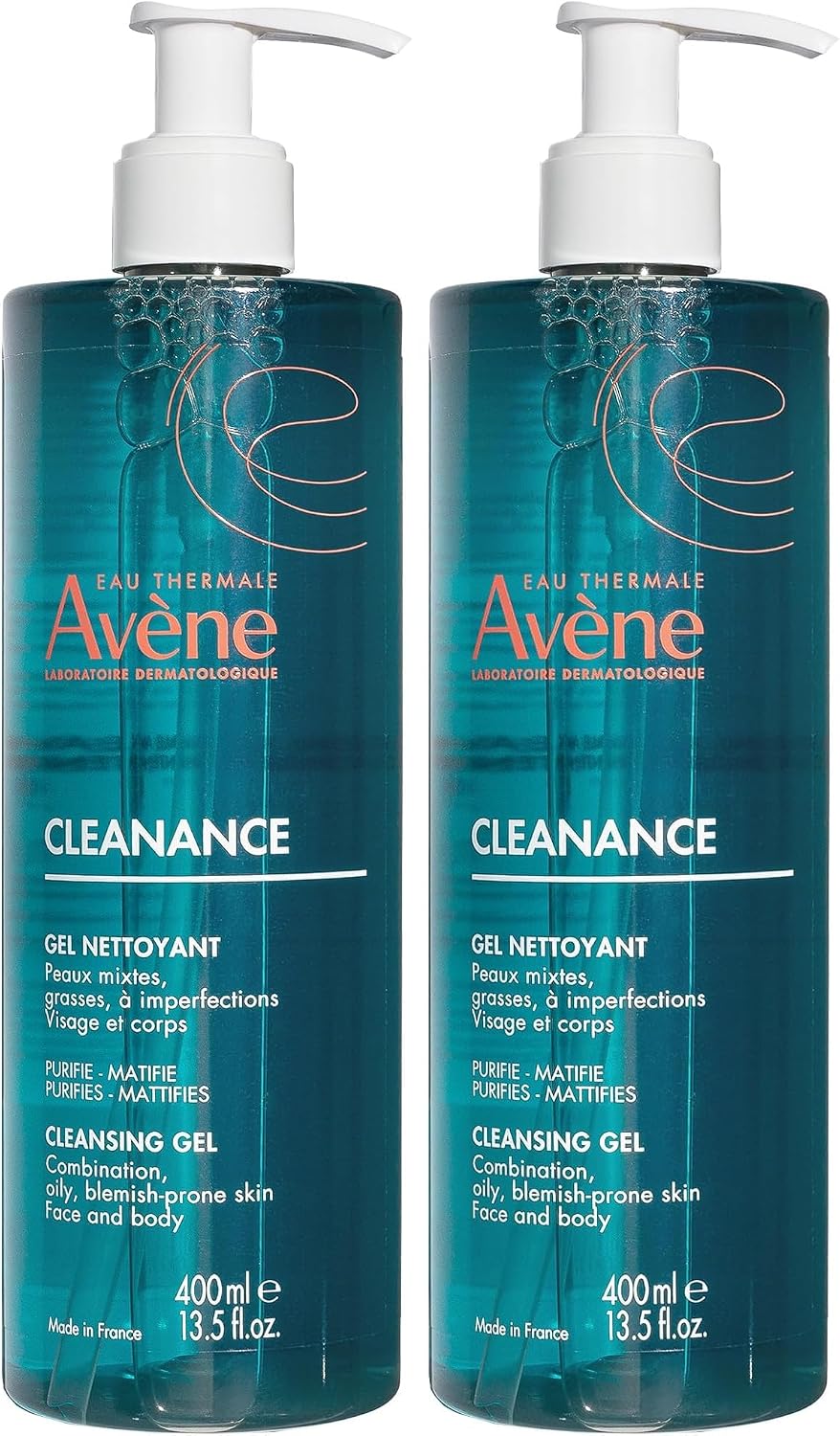 Eau Thermale Avene skincare range group shot including Cleansing Gel