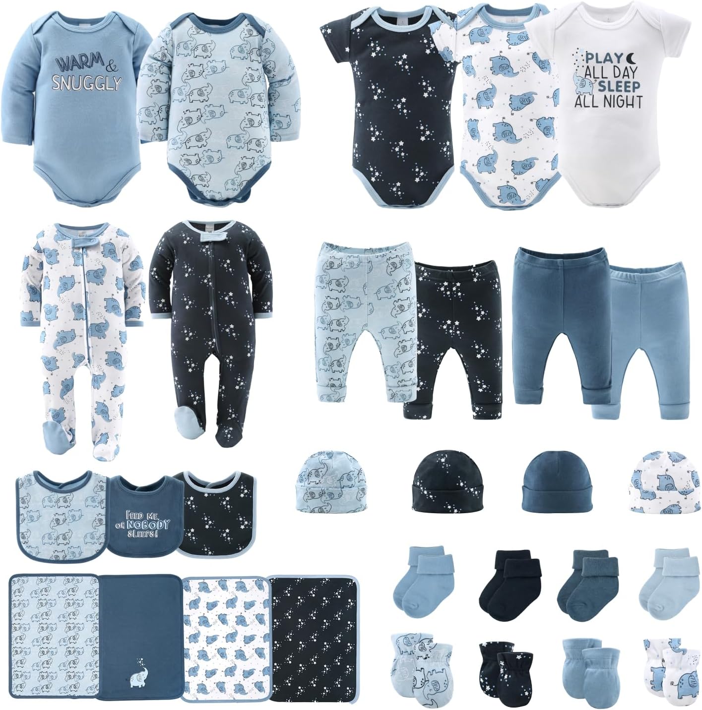 The Peanutshell baby layette gift set 30 piece front view
