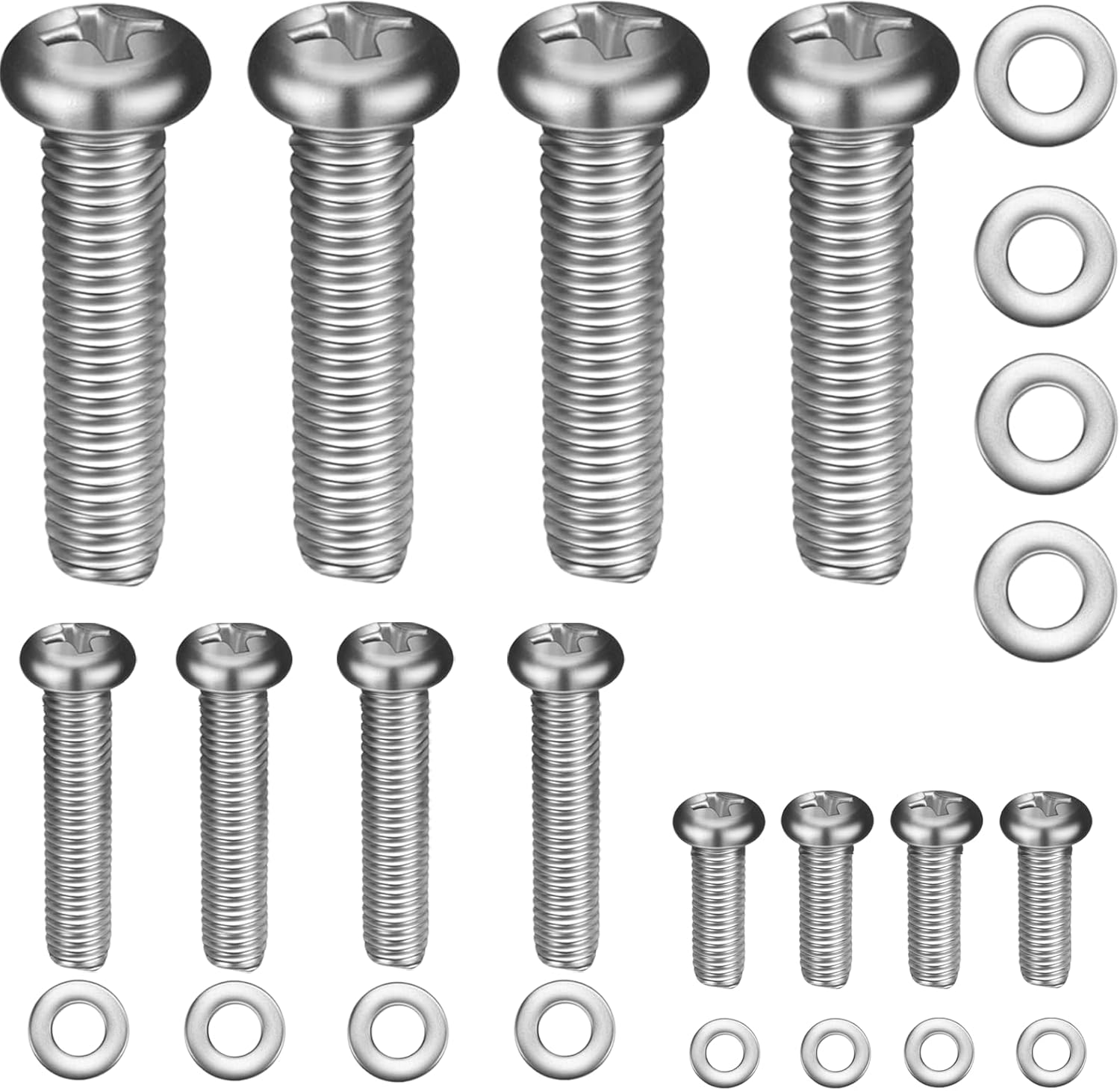 KUNHEHO universal television mounting hardware kit front view highlighting individual compartment layout for screws