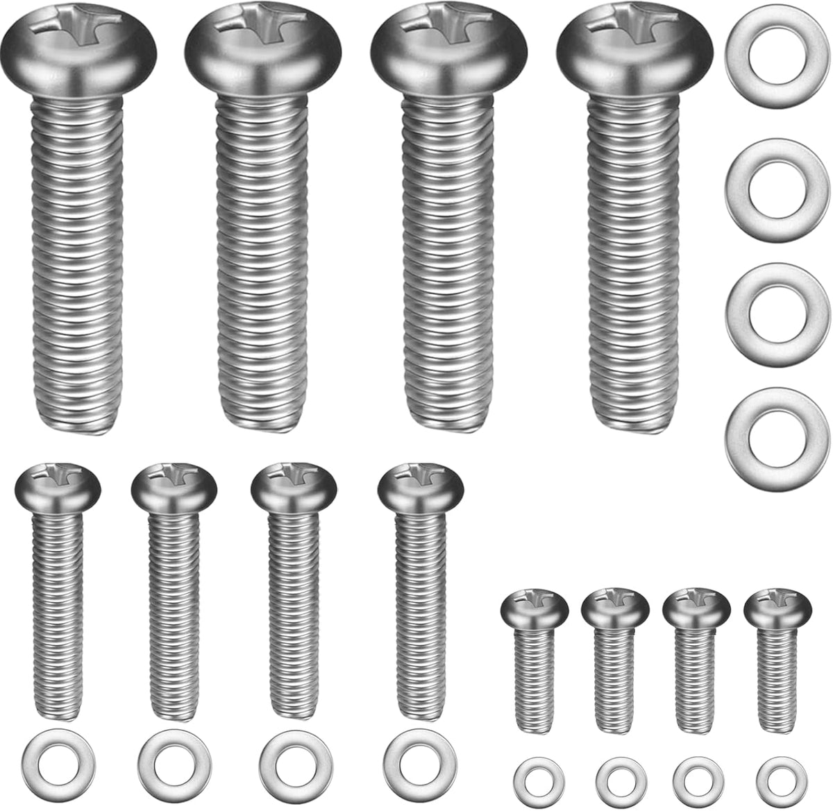 KUNHEHO universal television mounting hardware kit front view highlighting individual compartment layout for screws
