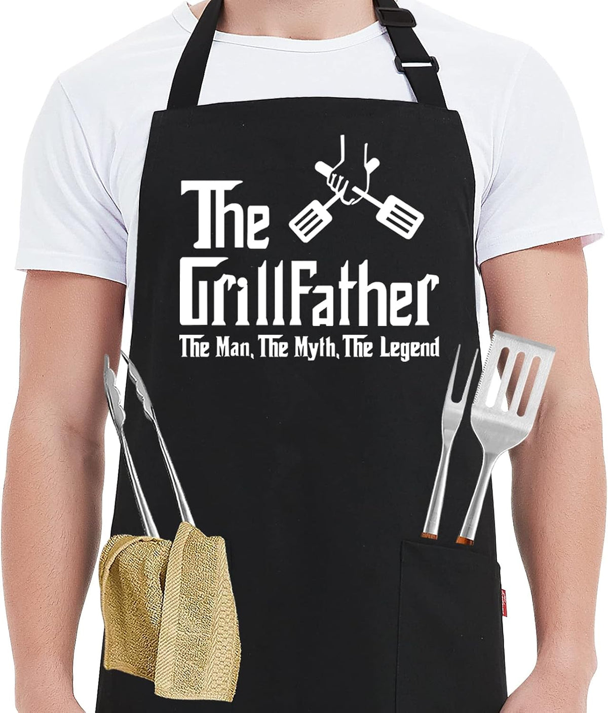 Kaidouma funny grill apron front view