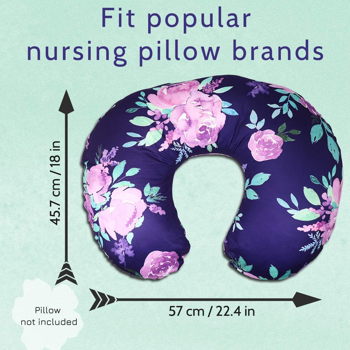 Tanofar floral baby pillow slipcover lifestyle setup