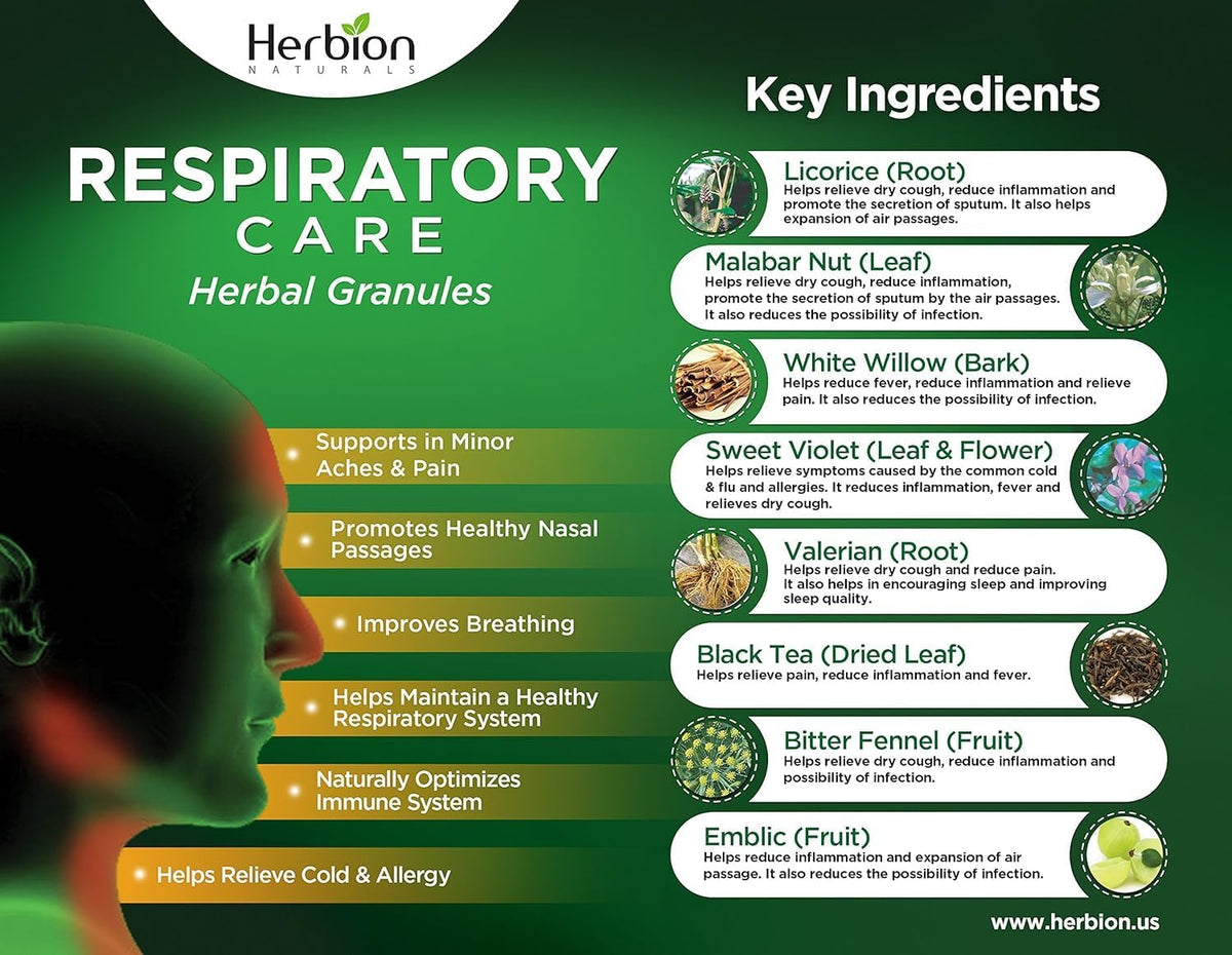 Herbion Naturals Respiratory Care Herbal Granules single serve sachet