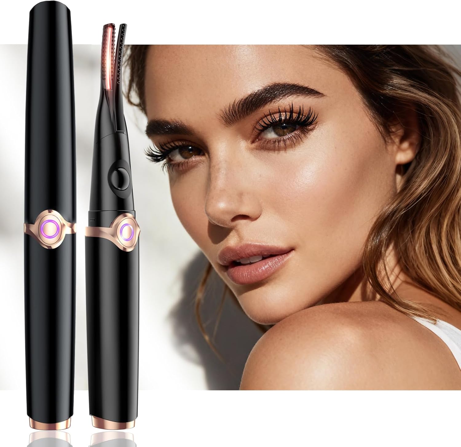 Ursobtf heated eyelash curler front view professional makeup tool