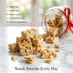 Healthy low glycemic peanut brittle candy snack for adults
