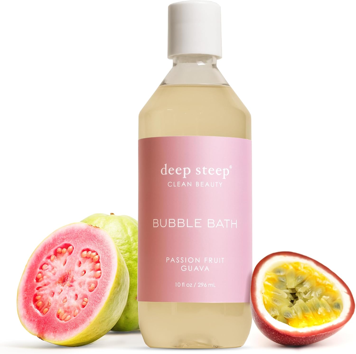Deep Steep bubble bath front view bottle packaging