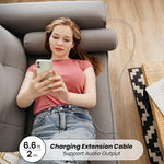 MeloAudio 6.6FT Braid Extension Cord Cable Charging Sync Video & Audio Compatible with iOS Devices (Phone/Pad/Pod), Male to Female Dock Cable Extender Connector Case Adapter (Gray) - Image 5