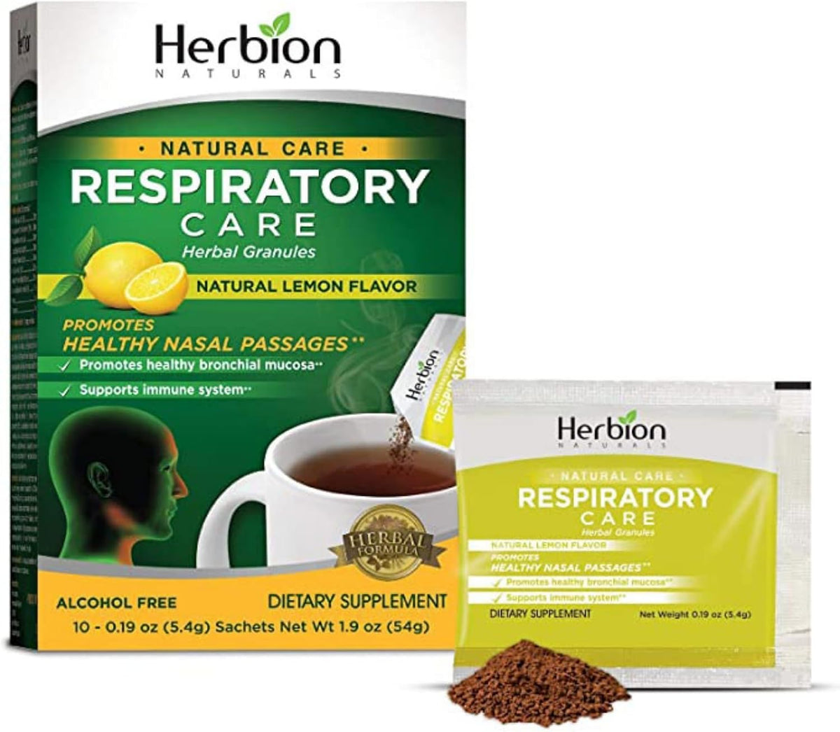 Herbion Naturals Respiratory Care Herbal Granules back label information