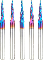 Amana Tool Carbide Up Cut Spiral CNC Router Bits for 2D/3D Carving, 46294-K, 0.10 Deg Straight Angle Ball Tip 1/4 D x 1/8 R x 1-1/2 x 1/4 Sh 2 Flute - Image 9