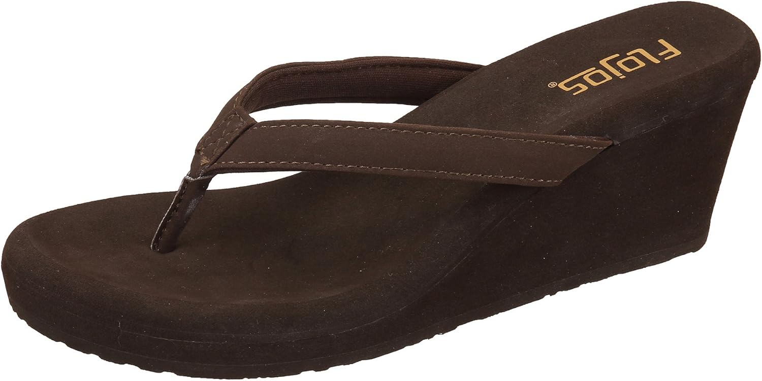 Flojos Women's Olivia Wedge Sandals, Brown, 7 - Image 1