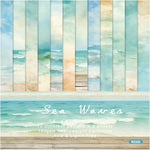 WLXTREE Ocean Sea Waves Scrapbook Paper front view