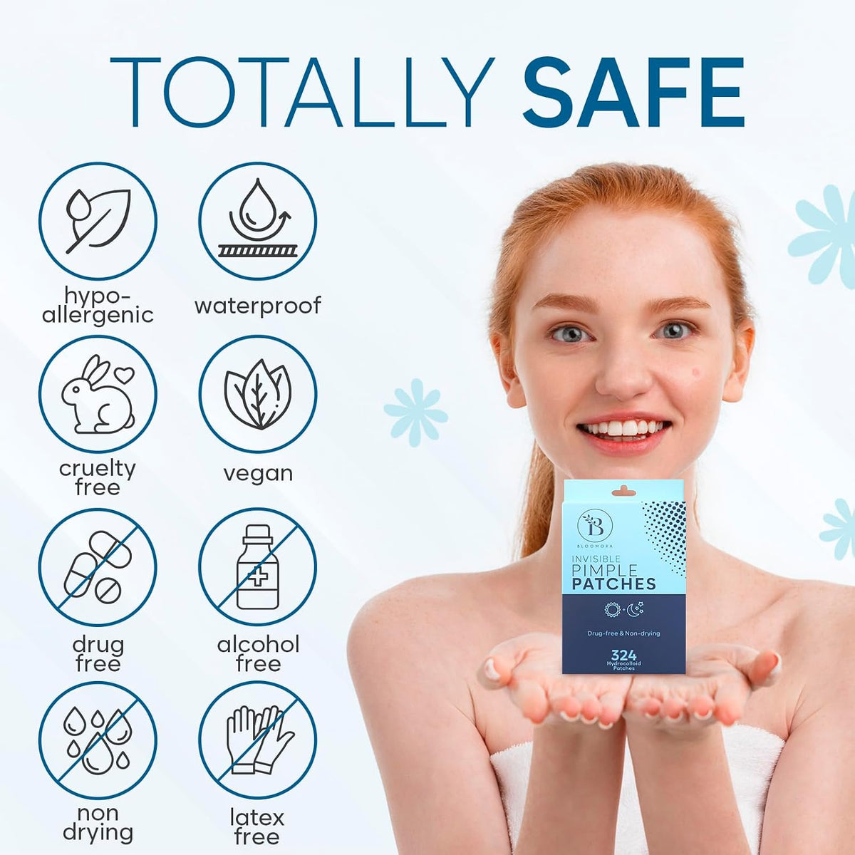 Bloomora translucent matte pimple stickers pack