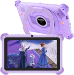 Zcobro 7 inch kids tablet front view in purple protective case