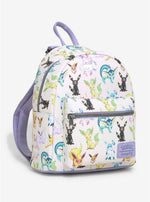 Hot Topic Loungefly Pokemon Eeveelutions Mini Backpack side and strap details