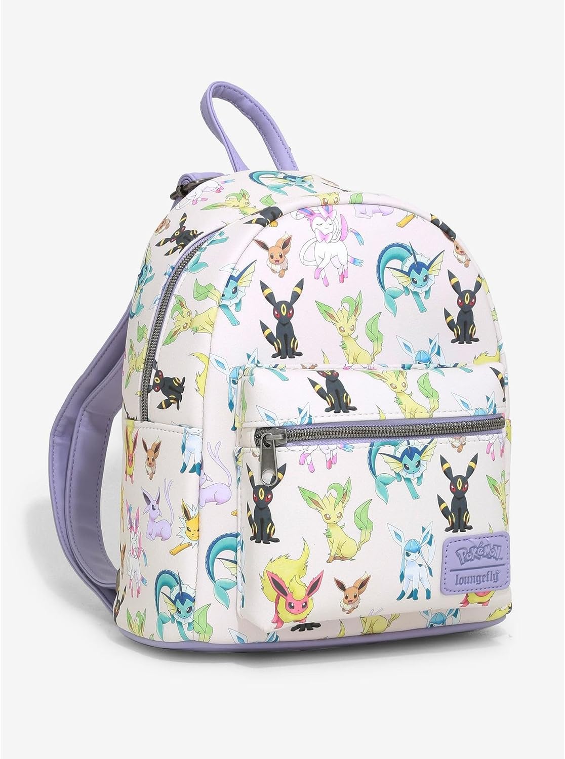 Hot Topic Loungefly Pokemon Eeveelutions Mini Backpack side and strap details