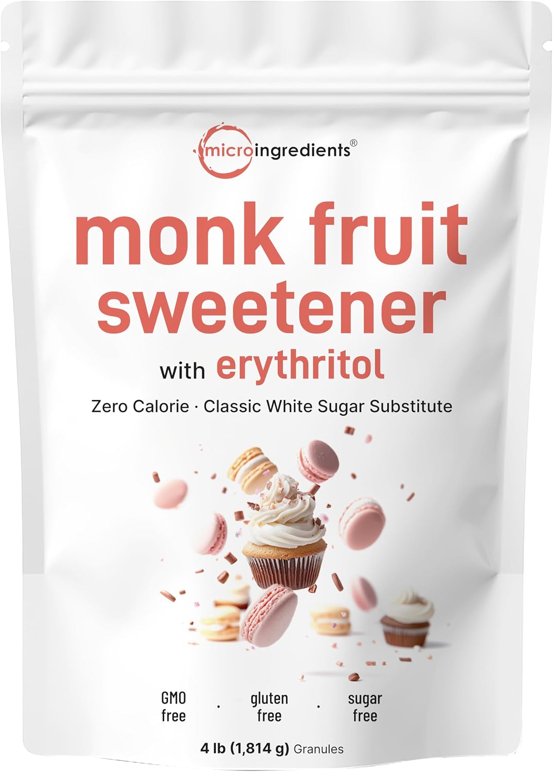 Micro Ingredients monk fruit sweetener front view packaging
